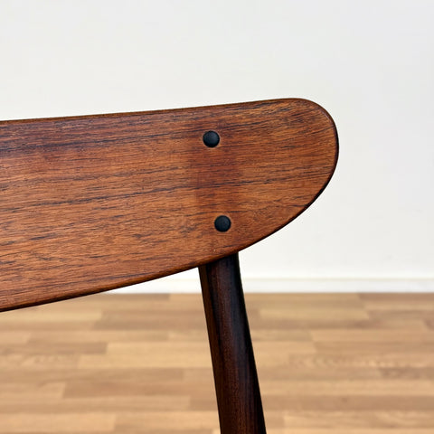 Set of 4 dining chairs made in dark wood, 1950s-60s, Denmark - Beyo Vintage