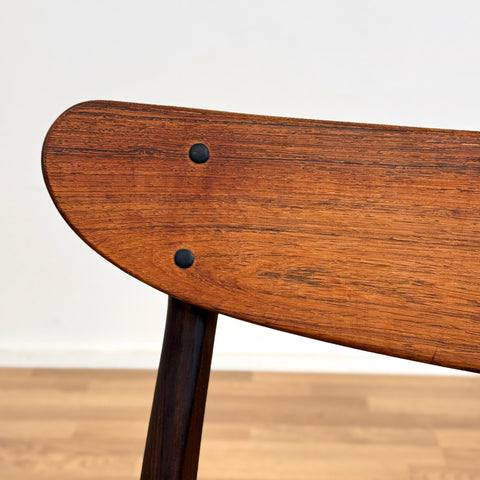 Set of 4 dining chairs made in dark wood, 1950s-60s, Denmark - Beyo Vintage