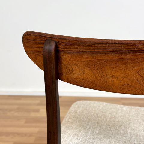Set of 4 dining chairs made in dark wood, 1950s-60s, Denmark - Beyo Vintage
