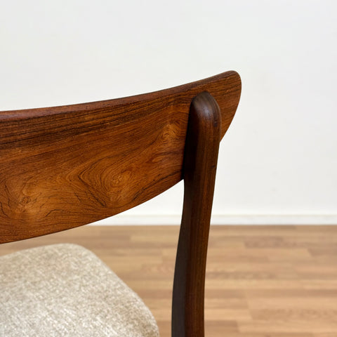 Set of 4 dining chairs made in dark wood, 1950s-60s, Denmark - Beyo Vintage