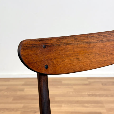 Set of 4 dining chairs made in dark wood, 1950s-60s, Denmark - Beyo Vintage