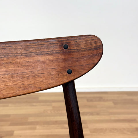 Set of 4 dining chairs made in dark wood, 1950s-60s, Denmark - Beyo Vintage