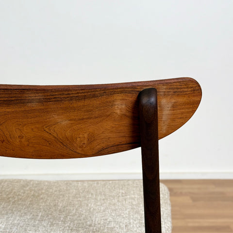 Set of 4 dining chairs made in dark wood, 1950s-60s, Denmark - Beyo Vintage
