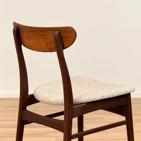 Set of 4 dining chairs made in dark wood, 1950s-60s, Denmark - Beyo Vintage