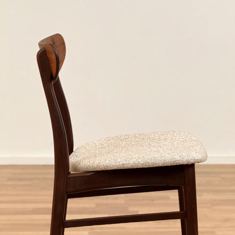 Set of 4 dining chairs made in dark wood, 1950s-60s, Denmark - Beyo Vintage