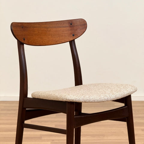 Set of 4 dining chairs made in dark wood, 1950s-60s, Denmark - Beyo Vintage