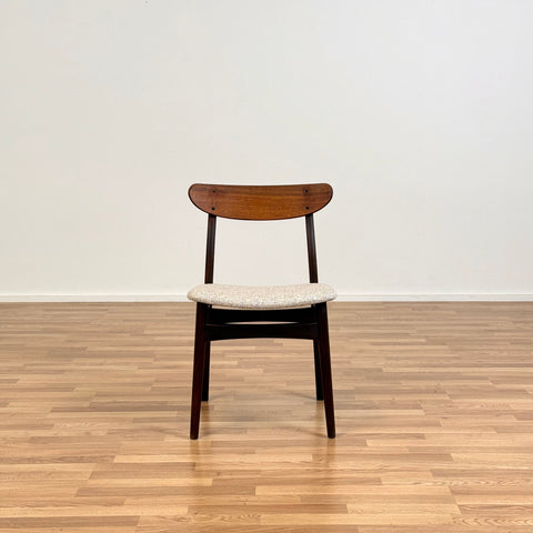 Set of 4 dining chairs made in dark wood, 1950s-60s, Denmark - Beyo Vintage
