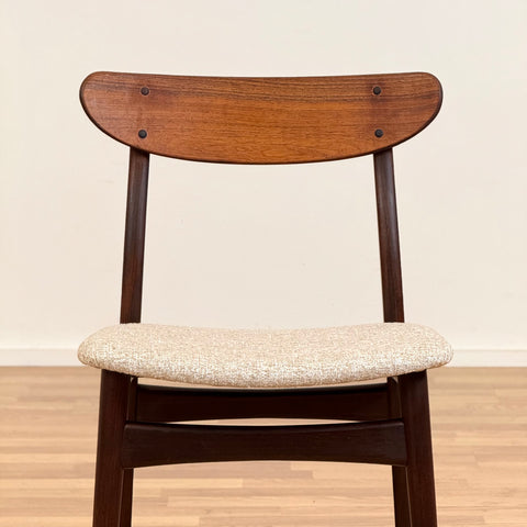 Set of 4 dining chairs made in dark wood, 1950s-60s, Denmark - Beyo Vintage