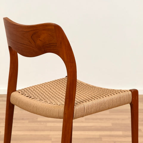 Set of 4 NIELS O. MØLLER , model '71', in teak, 1950s-60s, Sweden - Beyo Vintage