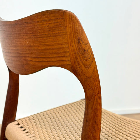 Set of 4 NIELS O. MØLLER , model '71', in teak, 1950s-60s, Sweden - Beyo Vintage