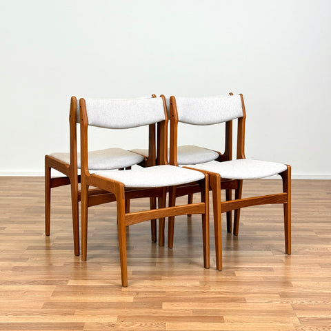 Set of 4 oak dining chairs by Erik Buch, 1950s-60s, Denmark - Beyo Vintage