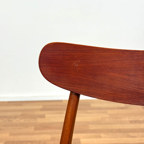 Set of 6 dining chairs in beech & teak by Faldsed, 1950s-60s, Denmark - Beyo Vintage