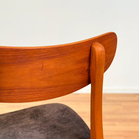Set of 6 dining chairs in beech & teak by Faldsed, 1950s-60s, Denmark - Beyo Vintage