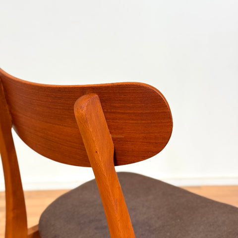 Set of 6 dining chairs in beech & teak by Faldsed, 1950s-60s, Denmark - Beyo Vintage