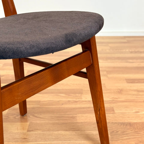 Set of 6 dining chairs in beech & teak by Faldsed, 1950s-60s, Denmark - Beyo Vintage