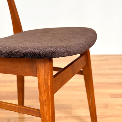 Set of 6 dining chairs in beech & teak by Faldsed, 1950s-60s, Denmark - Beyo Vintage