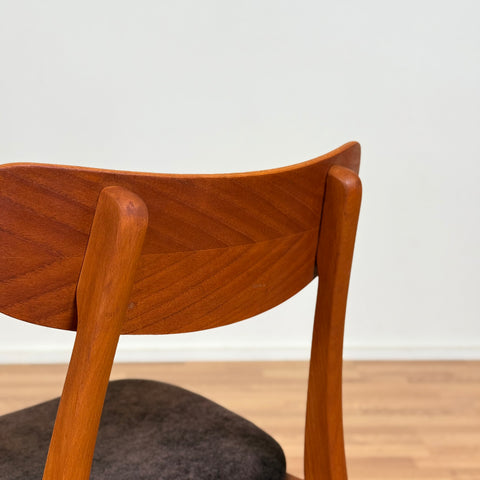 Set of 6 dining chairs in beech & teak by Faldsed, 1950s-60s, Denmark - Beyo Vintage