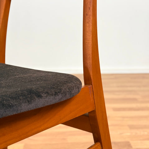 Set of 6 dining chairs in beech & teak by Faldsed, 1950s-60s, Denmark - Beyo Vintage