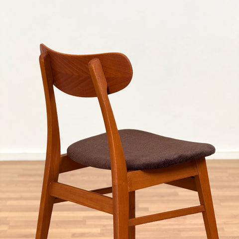 Set of 6 dining chairs in beech & teak by Faldsed, 1950s-60s, Denmark - Beyo Vintage