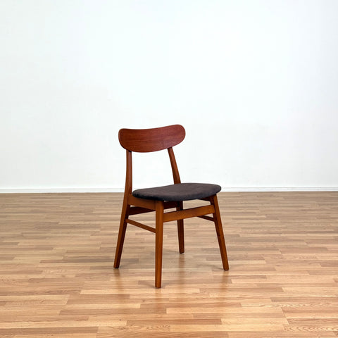 Set of 6 dining chairs in beech & teak by Faldsed, 1950s-60s, Denmark - Beyo Vintage