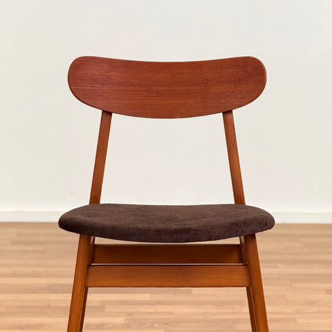 Set of 6 dining chairs in beech & teak by Faldsed, 1950s-60s, Denmark - Beyo Vintage