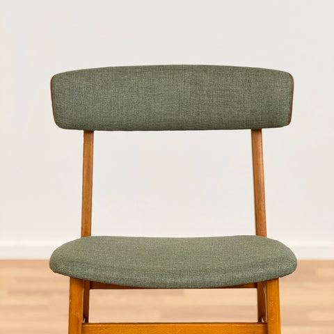Set of 6 dining chairs in beech & teak, Farstrup, Denmark - Beyo Vintage