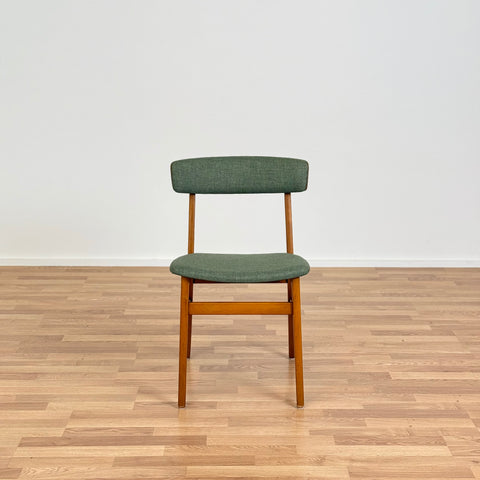 Set of 6 dining chairs in beech & teak, Farstrup, Denmark - Beyo Vintage