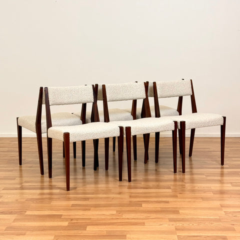 Set of 6 dining chairs in Santos rosewood, 1950s-60s, Denmark