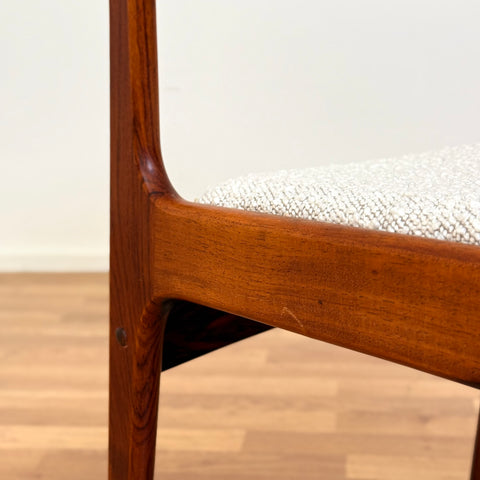 Set of 6 dining chairs in Santos rosweood, by Uldum Mobelfabrik, 1950s-60s, Denmark - Beyo Vintage