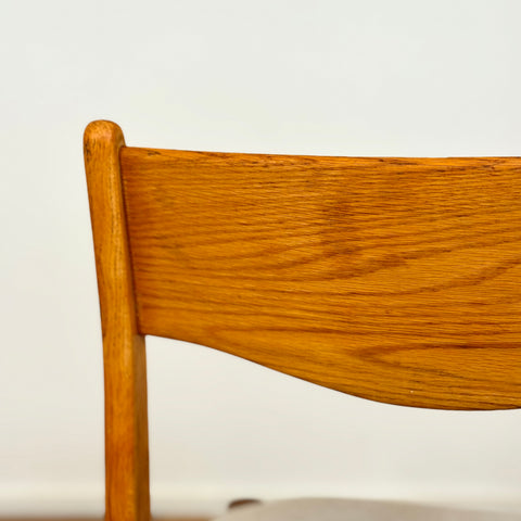 Set of 6 dining chairs in solid oak, 1950s-60s, Denmark