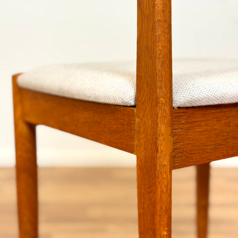 Set of 6 dining chairs in solid oak, 1950s-60s, Denmark
