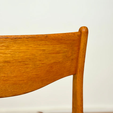 Set of 6 dining chairs in solid oak, 1950s-60s, Denmark