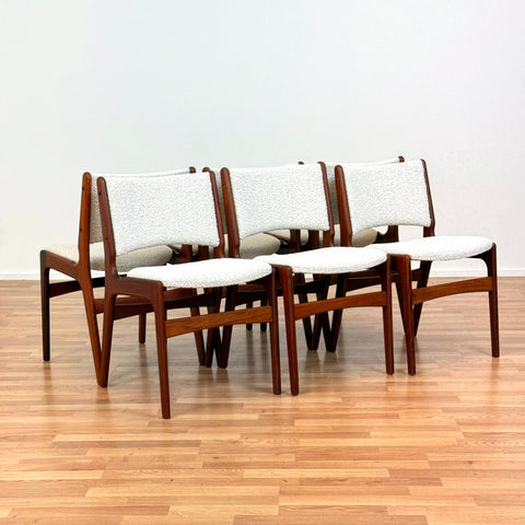 Set of 6 dining chairs in solid teak, by Eric Buch, 1950s-60s, Denmark - Beyo Vintage