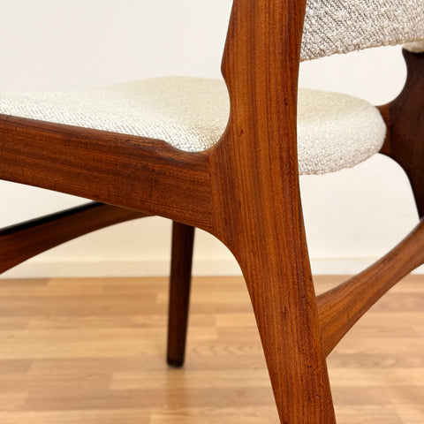 Set of 6 dining chairs in solid teak, by Eric Buch, 1950s-60s, Denmark