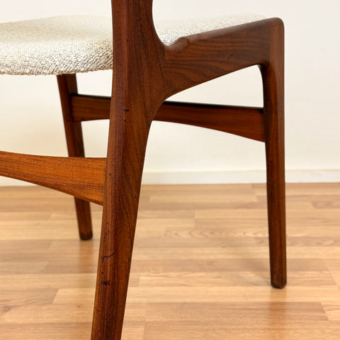 Set of 6 dining chairs in solid teak, by Eric Buch, 1950s-60s, Denmark