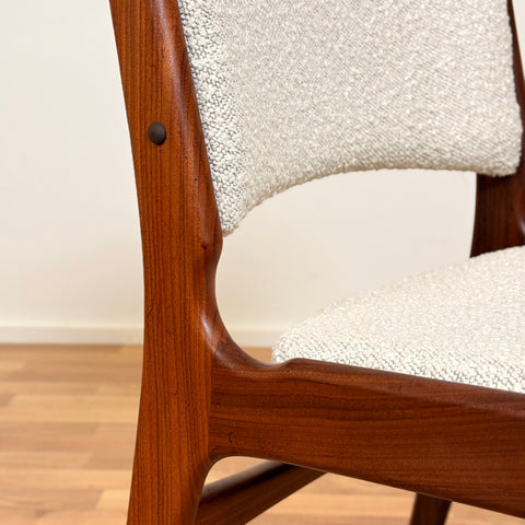Set of 6 dining chairs in solid teak, by Eric Buch, 1950s-60s, Denmark