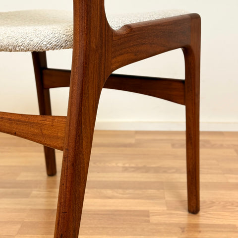 Set of 6 dining chairs in solid teak, by Eric Buch, 1950s-60s, Denmark