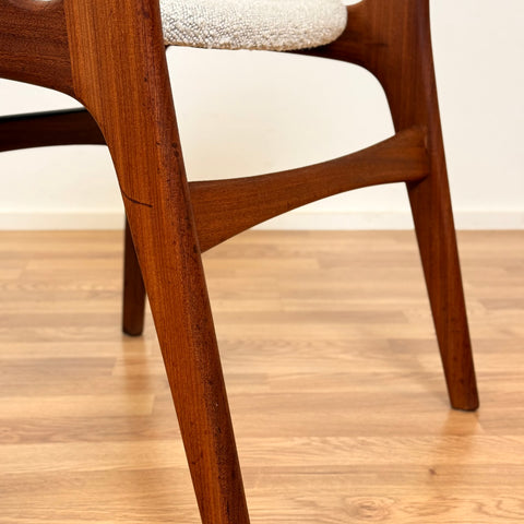 Set of 6 dining chairs in solid teak, by Eric Buch, 1950s-60s, Denmark