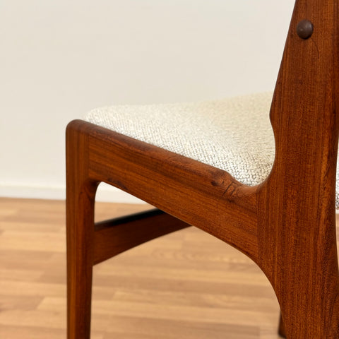 Set of 6 dining chairs in solid teak, by Eric Buch, 1950s-60s, Denmark