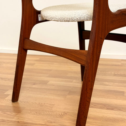 Set of 6 dining chairs in solid teak, by Eric Buch, 1950s-60s, Denmark