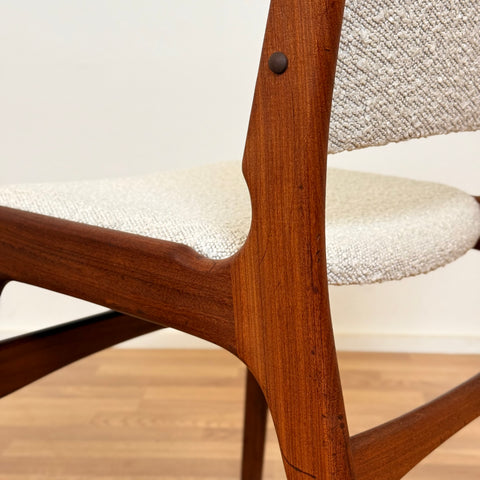 Set of 6 dining chairs in solid teak, by Eric Buch, 1950s-60s, Denmark