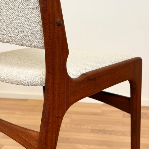 Set of 6 dining chairs in solid teak, by Eric Buch, 1950s-60s, Denmark