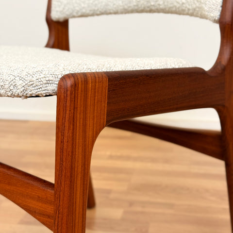 Set of 6 dining chairs in solid teak, by Eric Buch, 1950s-60s, Denmark