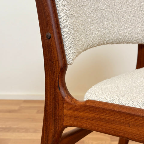 Set of 6 dining chairs in solid teak, by Eric Buch, 1950s-60s, Denmark