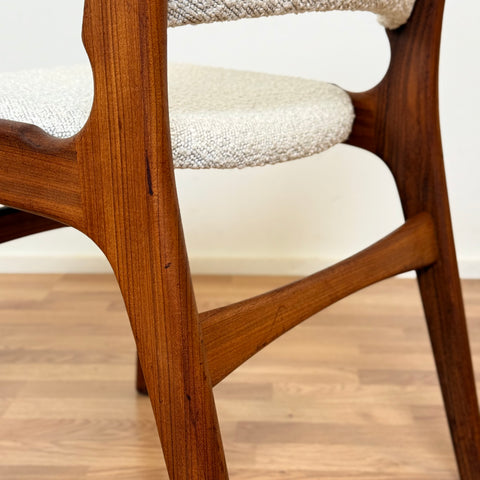 Set of 6 dining chairs in solid teak, by Eric Buch, 1950s-60s, Denmark