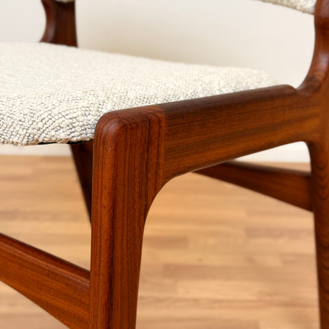Set of 6 dining chairs in solid teak, by Eric Buch, 1950s-60s, Denmark