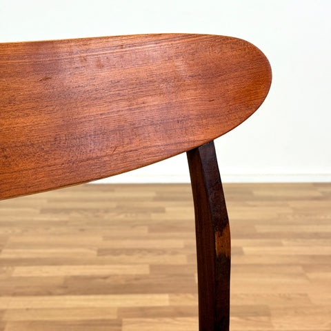 Set of 6 dining chairs in solid walnut & teak, 1950s-60s, Denmark - Beyo Vintage