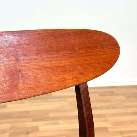 Set of 6 dining chairs in solid walnut & teak, 1950s-60s, Denmark - Beyo Vintage