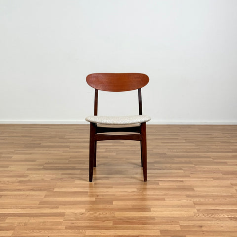 Set of 6 dining chairs in solid walnut & teak, 1950s-60s, Denmark - Beyo Vintage