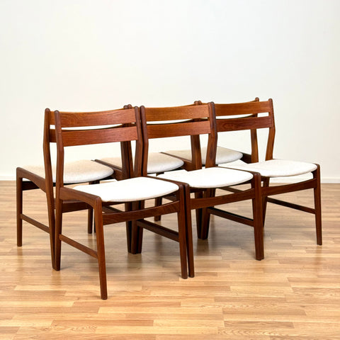 Set of 6 dining chairs in teak, 1950s-60s, Denmark - Beyo Vintage